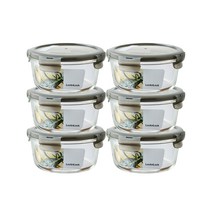 락앤락 유로 오븐글라스 원형 650ml_그레이_6개