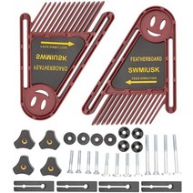 목공작업대 접이식작업대 작업다이 이동식작업대 2 팩 진정한 플렉스 페더 보드 더블 깃털 loc 보드 조정 가능한 목공 안전 테이블 톱 작업대 용 푸시 블록, 빨간 세트