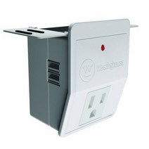Westinghouse T91001 Outlet Valet Portable Charging Station with 1 Grounded Outlet 2 USB Ports Whit, 1