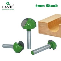 라우터 비트 LA VIE-6mm 생크 볼 노즈 엔드 밀 1 개 라운드 코브 CNC 밀링 반경 코어 박스 솔리드 카바이드 도구 MC06001, [09] 6X32mm