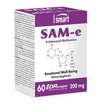 슈퍼스마트 - sam-e 200 mg (엘리멘탈 s-아데노실 메티오닌) - 건강한 간 지원 - 정서 장애 앰프 디톡스 - 안티에이징 앰프 항염증제 | 비 gmo 앰프 글루텐 프리