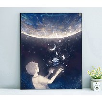 비가토 DIY 채색 로맨틱 풍경 홈 장식 그림 유화 그리기, VXK03_45X60 내부프레임_DIY 세트