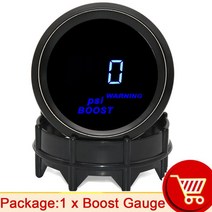 유면계 유량계 HD 디지털 터보 부스트 게이지 바 PSI 52mm 자동차 수온 측정기 오일 온도 오일 압력 게이지, 02 boost gauge PSI