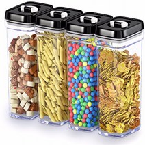 DWËLLZA KITCHEN Airtight Food Storage Containers with Lids – 4 Piece Set Air Tight Kitchen Storage C, 1