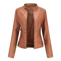 이지나인 NIXILA PU 레더 여성 루즈핏 새시 캐주얼 바이커 재킷 탑 BF 블랙 Coat 246801