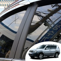 슈퍼 렉스턴 B/C필러 포스트 마스크 데칼 스티커 자동차 기둥 몰딩 카본 무광 시트지, 유광 블랙