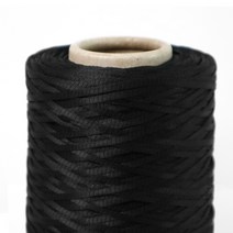 털실나라 폴리 납작 튜브콘사 블랙 500g, 단품, 1개