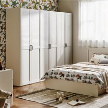 한샘 샘베딩 세이지 옷장세트 240cm(높이216cm) 행거형 2종, 화이트