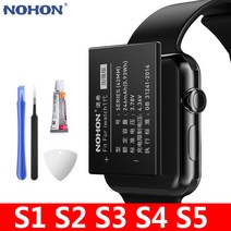 NOHON Apple Watch 배터리 애플 워치 1 2 3 4 5 시리즈 42mm 자가수리 배터리 iWatch S1 S2 S3 GPS LTE S4 S5 38mm 40mm 배터리, S4 44mm