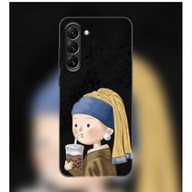삼성 S23Ultra 케이스 S22 소녀 진주 귀걸이 밀크티 하드 쉘 S21 렌즈 안티 드롭 S20 + 매트 note20ultra 초박형 발광 S10 보호