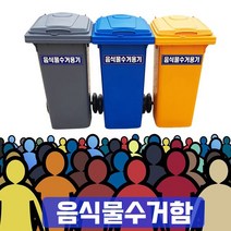 아파트 대용량 재활용 음식물 재활용 분리 수거함 쓰레기통 120L 업소용 수거통 수거 용기 실외 식당 대형, 전체파랑1P