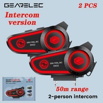 헬멧블랙박스 오토바이액션캠 Gearelec dk02 인터폰 헤드셋 50 미터 범위 2 명 인터폰 블루투스 핸즈프리 통화 ipx7 방수, 내부통신기를 가진 2 PC