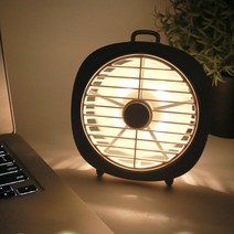 LED 무드등 저소음 소형 미니 써큘레이터 실링팬 쿨링팬 벽걸이 회전 캠핑 차박 선풍기, 네이비