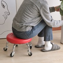 이동식 바퀴달린 작업 회전 보조 앉은뱅이 의자, 블랙