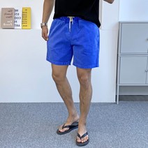 간빠레 형광 피그먼트 워싱 밴딩 반바지