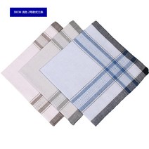 순면손수건 남성 파그 노 레트로 코튼 인용 땀흡수 클래식 손윗사람 남자 2701212749, 38CM2 번 연한색 3개