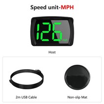 자동차속도계 UHD 헤드업디스플레이 호환 WYOD 2023 최신 GPS HUD 디지털 속도계 플러그 앤 플레이 모든 자, 03 MPH
