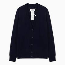 메종 마르지엘라 명품명품 22FW 스티치 네이비 여성 브이넥 캐시미어 가디건 SI0HA0004