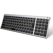일본직발송 3. ICLEVER 키보드 BLUETOOTH 일본어 JIS 배열 3대 동시 접속 가능 숫자 키패드 풀 사이즈 초, 실버 블랙, 상세 설명 참조0, 상세 설명 참조0