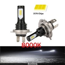 2Pcs 20000Lms H4 H7 LED 자동차 전조등 H11 H8 H9 H10 H1 H3 자동차 안개 전구 9005 9006 자동 운전 램프 55W 12V 24V, 없음, 8000 천개 화이트 블루+H16 (JP)