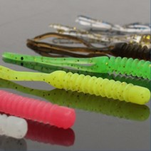 고탄력 트윈테일 웜 55mm 블루펄 미끼 쏘가리 볼락 루어낚시 구더기웜 잉어 빙어