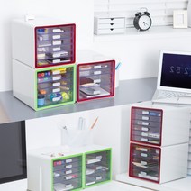 데스크 정리 수납 함 책상 서랍 멀티 박스 대 미니 사무실 화장대 소품 용품 화장품 사무 문구 회사 오피스 소지품 부자재 재료 작업대 작업실 보관, 제품선택, 4단-그린