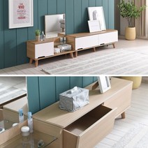 쉘라가구SA 리아 1200 6+3 확장형 화장대세트 (착불), 아카시아