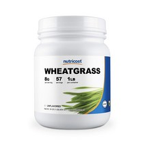 뉴트리코스트 밀싹 파우더 가루 분말 454g Nutricost Wheatgrass Powder Non GMO (미국배송), 1개
