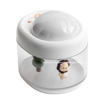 Couyor 무선 시크릿 빔+무드등+가습기 프로젝터 500ml 용량, 화이트 사자
