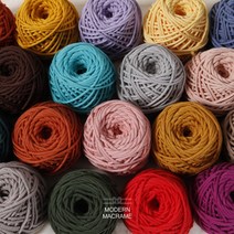 컬러 코튼 볼사 23컬러 90합 (80야드) 마크라메실 고급원사 마크라메 재료/ koonshop 쿤샵, 2. 오렌지브라운