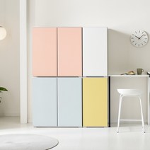 네오파스텔컬러 800 수납장 주방 다용도 미니 모듈 수납장 E0등급 DSK315, 옐로우