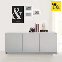 필웰테미스3칸와이드거실수납장, 화이트