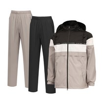 미스테리골프 남성 방수 비옷 상하의 세트 MS_RW01, MS_RW01 블랙그레이