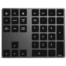 키보드 숫자 키패드 충전식 매크로패드 보조 패드, 메탈 블루투스 블랙