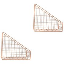 Toficu 2pcs Office Desk 스토리지 Office Desk Organizer 파일 정리 폴더 정리함 데스크 파일 보관용 바스켓 데스크 정리함 파일 데스크 정리함 파일, mediumx2pcs, Rose Goldx2pcs