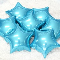 제이벌룬 은박풍선 16cm 6입 [자동장김], -별 라이트블루