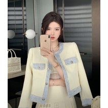트위드자켓 코트 여성코트 자켓 여성자켓 봄자켓 반코트 봄코트 보브코트 P8890