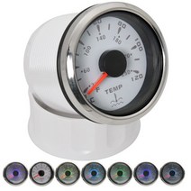 자동차온도게이지 디지털 수온 게이지 온도계 수온계 52mm 빨간색/7 색 백라이트 40 120 섭씨 해양 보트 9-32V, [08] 7 Colors Backlight