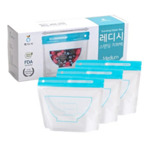 레디시 스탠딩 두꺼운 지퍼백 (다회용) 중형 900ml 18매입, 2박스