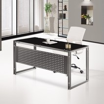 두다닥 루카 블랙강화유리 120014001600책상, 1600 책상