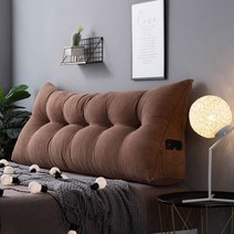 침대헤드쿠션대형 헤드 헤드 등받이대형 헤드 등받이 헤드커버 등받이 등받이 탈부착 가능 옆 벨벳 머리판 머리맡 등받이 베개 부드럽고 큰 허리둘레 소파 긴 베개판, 커피