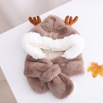 겨울 모피 뿔 크리스마스 여운 털 귀 달린 도리 마개 모자 방한 여성 여자