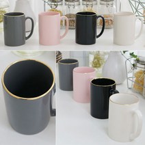 머그컵(에일린 골드링-일자형)-물컵잔-사무실컵-선물, 그레이