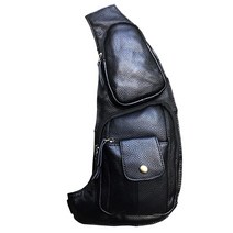 정품 자전거백팩 Hebetag 가죽 슬링 백 크로스바디 백팩 남성 여성 여행 야외 캠핑 #40커피(캔버스) 내구성 빈티지, #03black