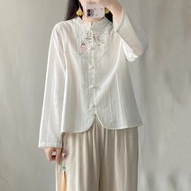 자칠 여성용 꽃자수 상의 생활한복 DC-032304