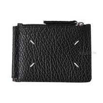메종 마르지엘라 [메종마르지엘라] 23SS 남성 SA1UI0022 P4455 T8013 스티치 로고 머니 클립 카드지갑 블랙