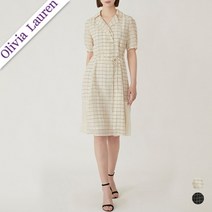 [올리비아로렌] 윈도우 체크배색 플리츠 원피스VOCOAYM5121