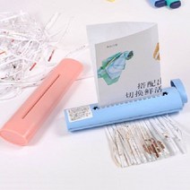시둥마켓 +[시둥마켓]+_ 세단기봉투 세단기오일페이퍼 문서세단기비닐백 서류파쇄기 종이세절기, 나카바야시 핸디형 휴대용 문서세단기 NSH-H01, Blue