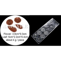 초콜릿 봉봉 캔디 하트 폴리 카보네이트 몰드 발렌타인데이 베이킹 과자 제과 도구 3D 바, leaf-01272022
