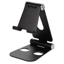 MOTTERU (모텔) 알루미늄 스탠드 iPhone iPad 스마트 폰 태블릿 Nintendo Switch 대응 각도 조절 가능 접이식 컴팩트 블랙 MOT-SPSTD02-BKS